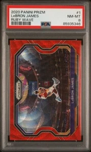 2020-21 Panini Prizm #1 Lebron James Ruby Wave Kobe Tribute Los Angeles Lakers - Picture 1 of 2