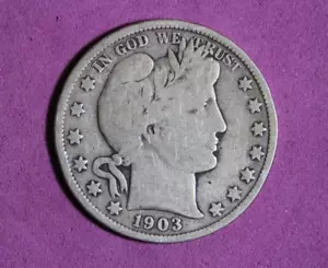 ESTATE FIND 1903-S BARBER HALF DOLLAR #P21245 - Picture 1 of 2