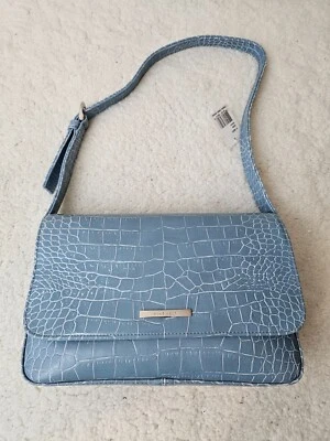 Bolso de hombro Nine West Phone Home imitación cuero cocodrilo - azul denim #5847 Foto 1 de 4