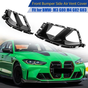 Front Bumper Vent Grill Air Duct Grille Cover For BMW G80 M3 G82 G83 M4 2021+ - Foto 1 di 11