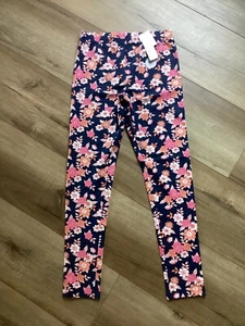Band New Anko Girls Fleece Floral Leggings Size 14 - Picture 1 of 2