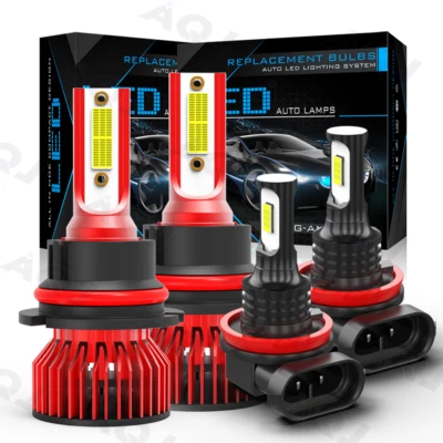 For Mitsubishi Mirage G4 2017-2022 LED Headlight High Low Beam + Fog Light Bulbs Foto 1 de 4