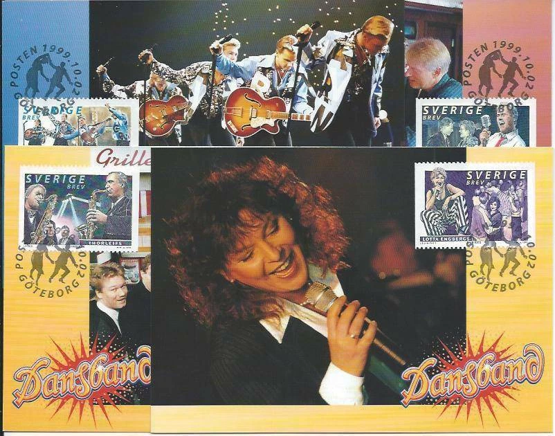 17676) Suecia 1999 FDC Maxi Tarjeta (x4) Bandas de Baile - Música Foto 1 de 1