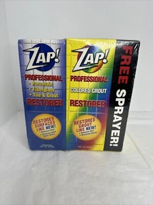 ZAP Twin Pack Professional Cleaner Restorer 16 oz Tile Grout Porcelain Colored - Picture 1 of 6