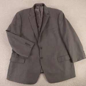 Pronto Uomo Jacket 2XL Gray Worsted Wool Polyester Twill Blazer Cool 50R - Picture 1 of 14