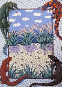 Anne Coe, ""Border Dispute", 27""h x 19,25""w imagen, póster, sin firmar o firmado - Imagen 1 de 2