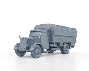 WWII ITALIAN - MEDIUM TRUCK OM TAURUS (solid) 1/56 1/72 1/87 1/100 3D PRINTED - Imagen 1 de 4