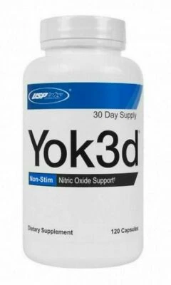 USP Labs YOK3D Nitric Oxide PUMP Support 90 tablets BUILD MUSCLE STRENGTH GAINS - Image 1 of 3