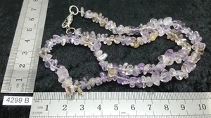 Collier baroque chips AMETRINE 45 cm mineraux lithotherapie soin reiki - Imagen 1 de 1