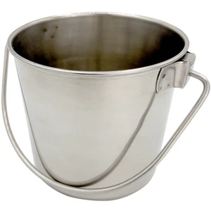 3101 1 Quart Stainless Steel Round Bucket - Long Lasting Durable Shiny Pail - Picture 1 of 5