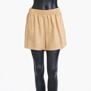 CELINE 1200$ Triomphe Shorts - Caramel Shiny Matte Silk - Picture 1 of 10