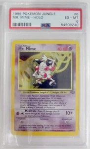 Vintage 1999 Pokemon Jungle Set Mr. Mime Holographic Rare Playing Card PSA 6.0 - Picture 1 of 9