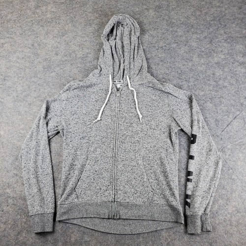 UNDERCOVER Felpa con cappuccio ROSA By Victoria Secret donna piccola grigia coulisse manica lunga full zip