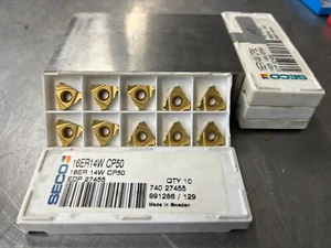 10x SECO Wendeschneidplatten 16ER14W CP 50 zum Gewindedrehen ,inkl. Mwst - Picture 1 of 3