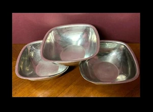 SET OF 3  STAINLESS STEEL DESSERT BOWLS  - Picture 1 of 6