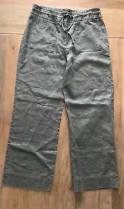 NWT Chico's 100% Linen Baggy Wide Leg Pants Womens 3 (34x31) Parachute Trousers - Picture 1 of 11