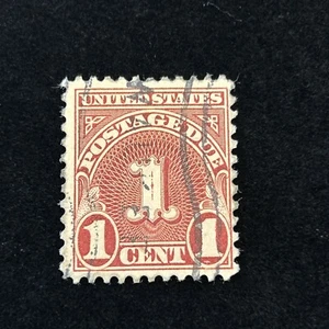 Scott J80 1931 US Stamp 1c Cent Postage Due Used red carmine rose - Picture 1 of 5