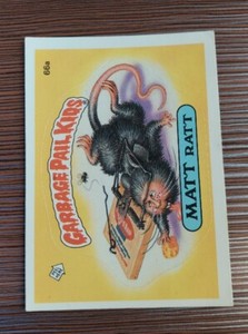 66a Matt Ratt Glossy MIKE back GPK 1985 Topps Garbage Pail Kids Series 2 OS2