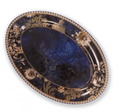 Vassoio Danubio Blu Brandani Porcellana Bone China Offertissima - Image 1 of 3
