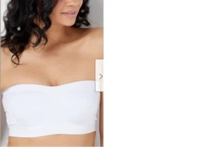 Breezies Seamless Underwire Bandeau Bra-White-XL--NEW-A395478 - Picture 1 of 2