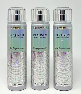 3 BATH & BODY WORKS PLATINUM FINE FRAGRANCE MIST SPRAY 8 OZ BERGAMOT PATCHOULI - Picture 1 of 8
