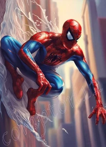 Spiderman - Web Wave - 13” x 19"Frameable Print - Picture 1 of 5