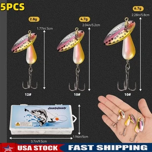 Señuelos de trucha de 3 tamaños 5 cebos giratorios señuelos de pesca para trucha lubina señuelos giratorios - Imagen 1 de 15