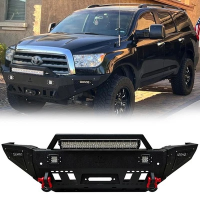 Vijay Fit 2011-2016 Sequoia Steel Front Bumper w/Winch Plate and LED Lights — 第 1/4 张图片