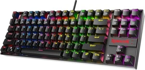 Redragon K552 Mechanical Gaming Keyboard 60% Compact 87 Key K552-RGB, Black - Picture 1 of 8