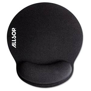 Allsop MousePad Pro Memory Foam Mouse Pad with Wrist Rest 9 x 10 x 1 Black 30203 - Picture 1 of 2