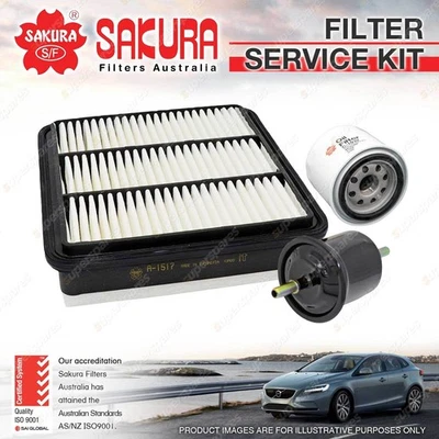 Sakura Oil Air Fuel Filter Service Kit for Mitsubishi Triton ML 3.5L V6 06-09 - image 1 of 2