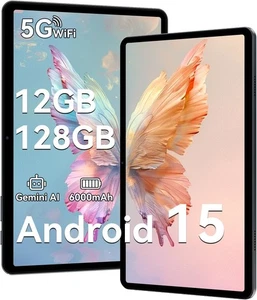 tabwee t80 android 15 tablet 10 zoll, 12gb ram + 128gb rom erweiterbar auf 2t... - Bild 1 von 8