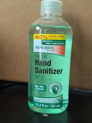 2 Pk. Repuesto desinfectante de manos Assured Instant Clear 11,2 fl oz con aloe Foto 1 de 3