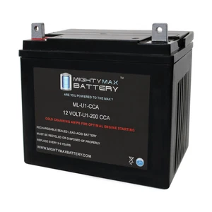 Mighty Max ML-U1 12V 200CCA Battery for Husqvarna LR110 Lawn Tractor Mower - Picture 1 of 6