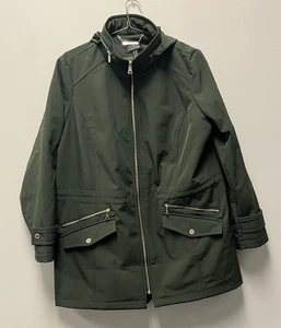 Dennis Basso Olive Faux-Fur Lined Utility Parka—Women’s 1X - Picture 1 of 7