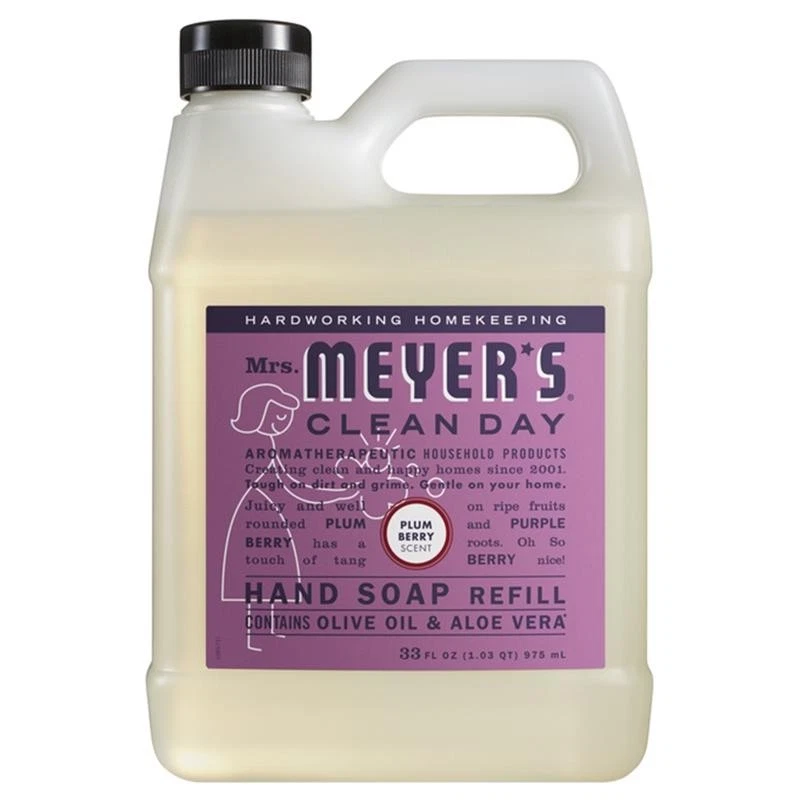 Recarga de jabón de manos Mrs. Meyer's 11337 Plum Berry Clean de día 33 oz. Foto 1 de 1