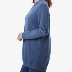 Woman Within Women's Plus Size 2X Fleece Sweatshirt Denim Blue Made In Taiwan - Picture 1 of 9