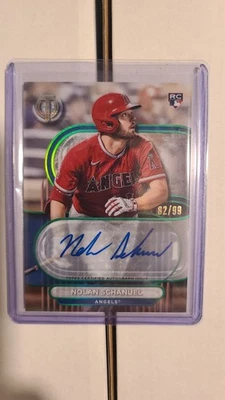 2024 Topps Tribute Nolan Schanuel Rookie Auto /99 Los Angeles Angels TA-NSC  - Image 1 of 2