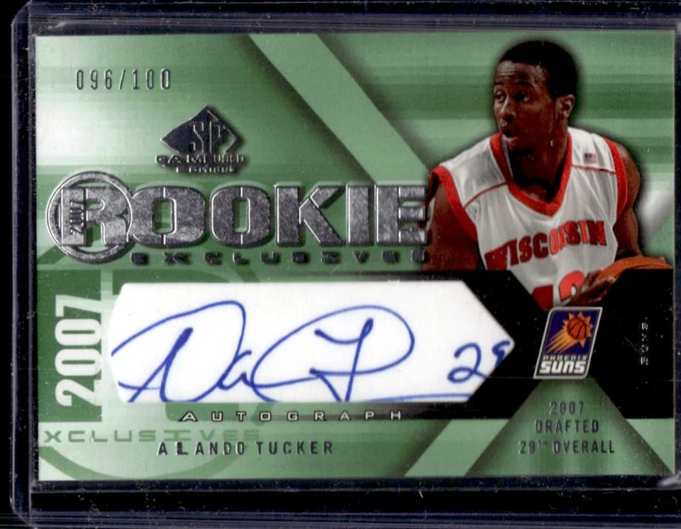 2007-08 SP Game Used Alando Tucker Rookie Exclusives Auto Rookie RC #96/100 Suns - Image 1 of 2