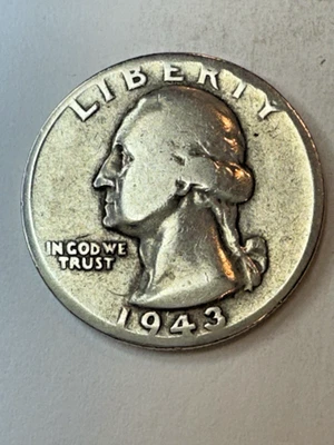 1943-D Washington Quarter 90% Silver 25c - Image 1 of 2
