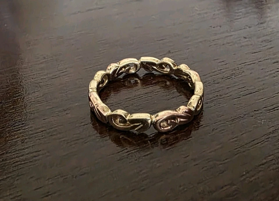 Stunning 9ct Clogau Yellow & Rose Gold Ring fully hallmarks  - image 1 of 4