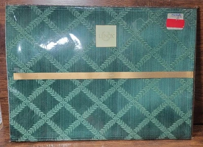 Juego de 4 LENOX Hoja de Laurel Verde Oliva -MANTELES INDIVIDUALES DE COLORES, 18" X 13" NUEVO Otoño Foto 1 de 2