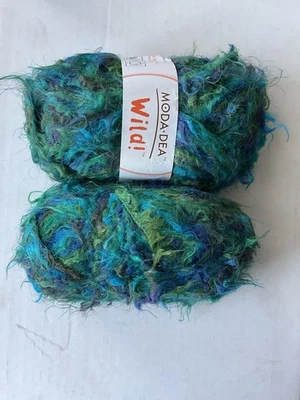 2 Skeins Moda Dea Wild Italian Yarn #9973 Titanic - Image 1 of 4