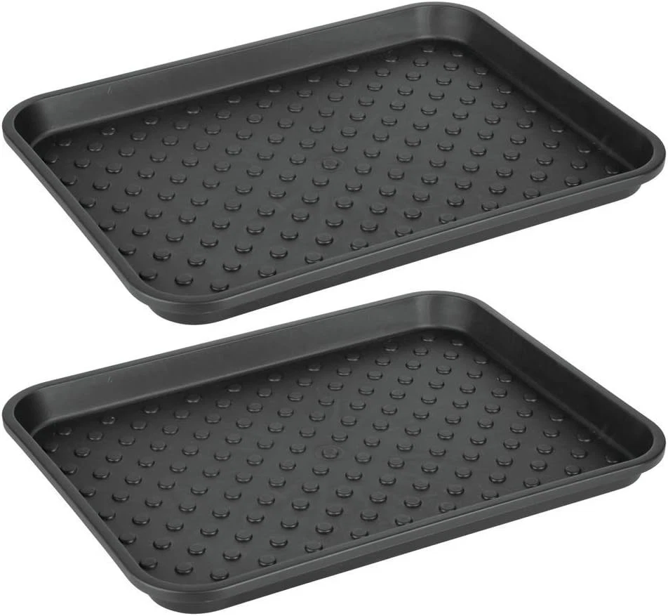 iDesign Plastic Under Sink Mat Tray for Kitchen Cabinet, Bathroom, Black  - Image 1 of 4