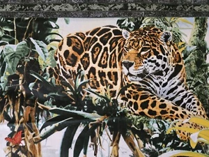 Big Cats Jaguar fabric panel by Rod Frederick - Picture 1 of 3