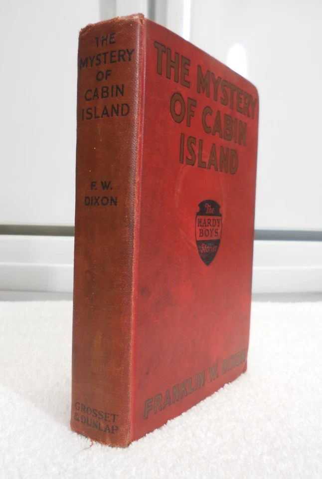 Hardy Boys #8 The Mystery of Cabin Island 1930B-3 Red NO DJ! 1st Ed 3rd Print - Image 1 of 4
