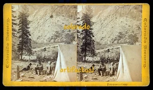 DENVER SOUTH PARK & PACIFIC RAILROAD Fisherman's Camp 705 Chamberlain photo 1880 - Picture 1 of 3