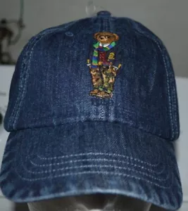 Polo Ralph Lauren NEU Bär LEDER Riemen Mütze TARNHOSE MIT BRILLE, SCHAL DESIGN - Bild 1 von 6
