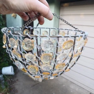 Jewelled amber lampshade - Picture 1 of 6