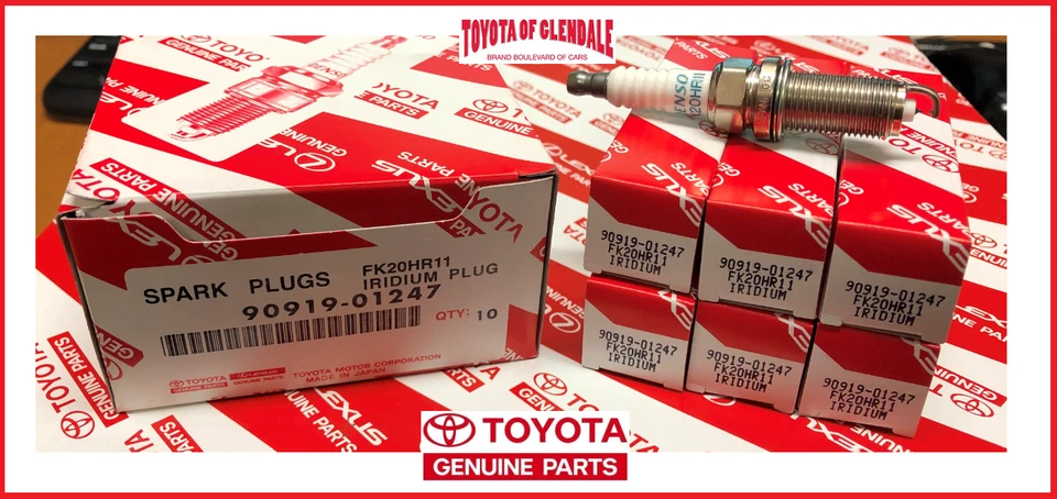 TOYOTA LEXUS GENUINE OEM IRIDIUM SPARK PLUG SET OF 6 FAST SHIPPING 90919-01247 - Image 1 of 1